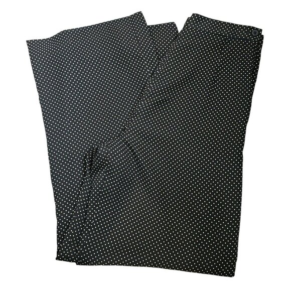 Chaus Womens Size 6 Black & Tan Polka Dot Polyester Pants Vintage HS159 - Picture 1 of 9